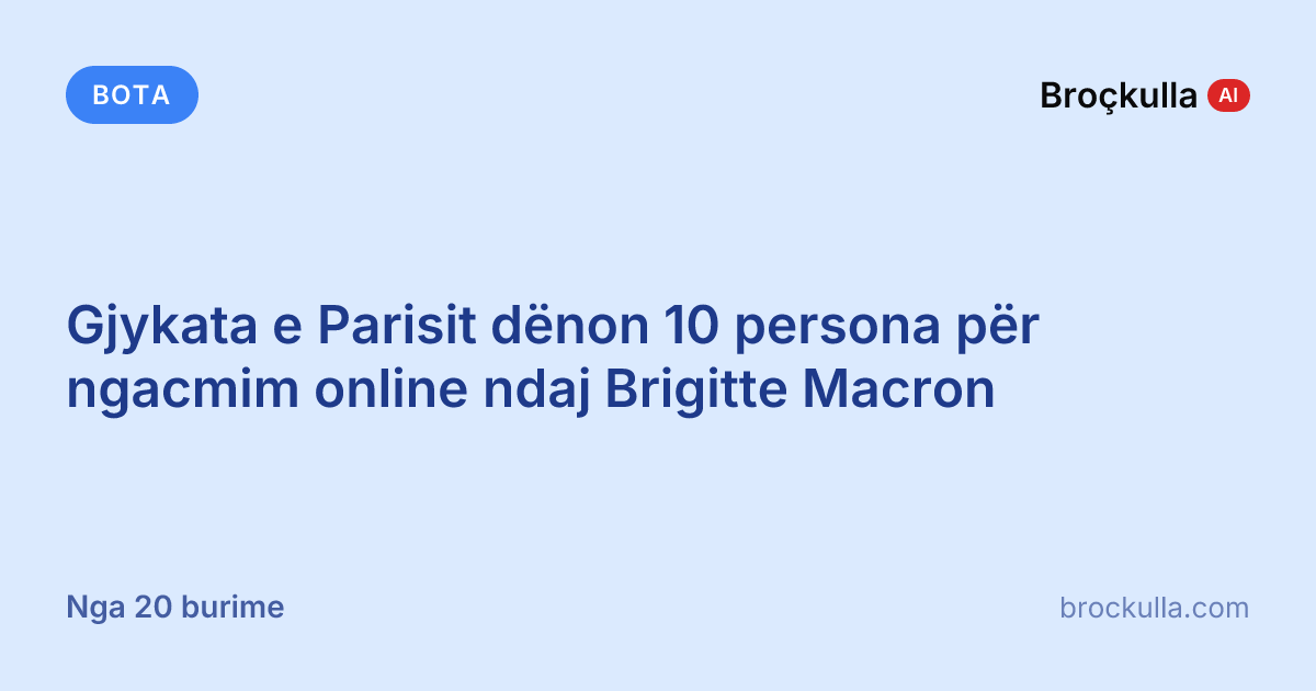 Gjykata e Parisit dënon 10 persona për ngacmim online ndaj Brigitte Macron