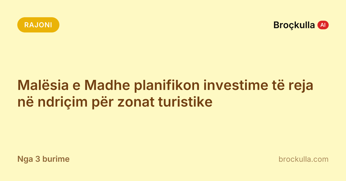 Malësia e Madhe planifikon investime të reja në ndriçim për zonat turistike