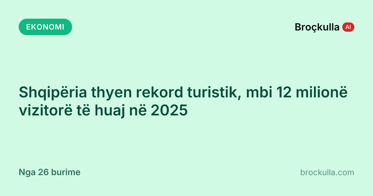 Shqipëria thyen rekord turistik, mbi 12 milionë vizitorë të huaj në 2025