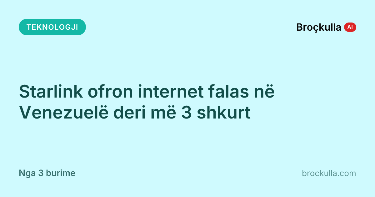 Starlink ofron internet falas në Venezuelë deri më 3 shkurt